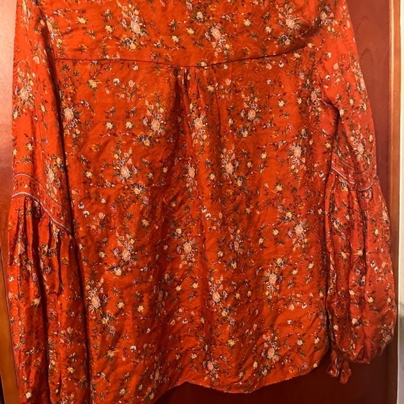 Chelsea & Violet XS Floral Boho Tie sleeves Feminine Top Romantic Bohemian NWT - Picture 4 of 10